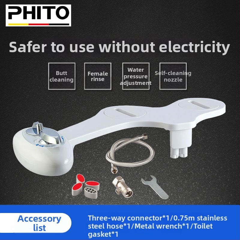 PT7100 ABS μπιντέ-καθίσμα WC, μη ηλεκτρικό, σιφονικό σύστημα πλήρωσης, διχαλωτός σχεδιασμός, CE πιστοποίηση ΕΕ