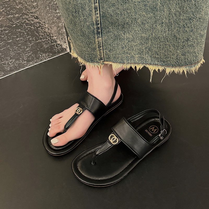 Sandale Clip Toe – Rimski stil, PU gornji dio, gumeni đon, kopča u jednom redu, otporne na habanje