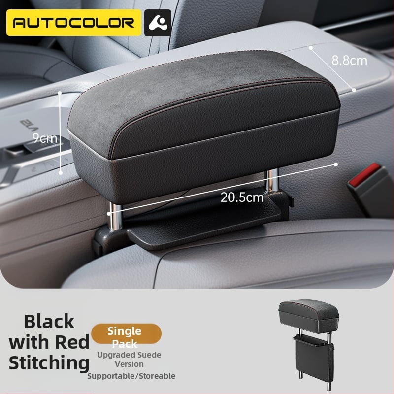 Cutie de depozitare pentru spațiul dintre scaunele din față, din piele – universală, panou 20.5×15×2.8 cm