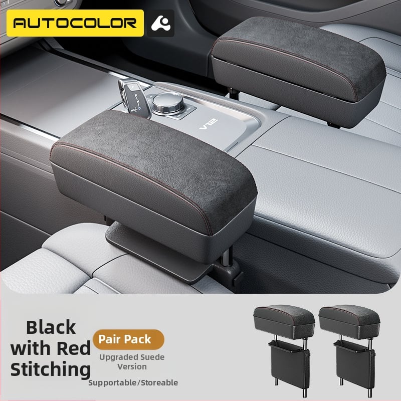 Cutie de depozitare pentru spațiul dintre scaunele din față, din piele – universală, panou 20.5×15×2.8 cm