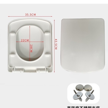 Kétgombos WC-ülőke lágy-záródással, vastag PP lemezből, négyzet alakú, furatok közötti távolság 11–17 cm