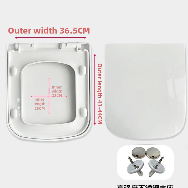 Kétgombos WC-ülőke lágy-záródással, vastag PP lemezből, négyzet alakú, furatok közötti távolság 11–17 cm