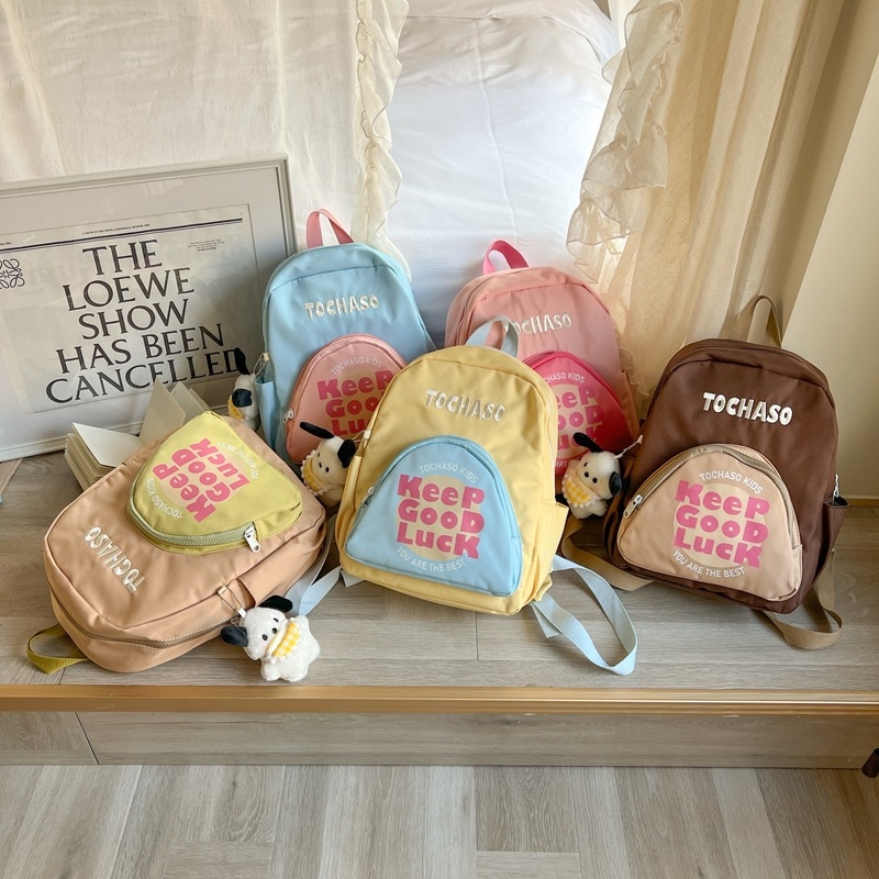 Unisex detská taška na chrbát z Oxford materiálu, s ramennými popruhmi s vzduchovým vankúšom — pre základnú školu, vzor písmen