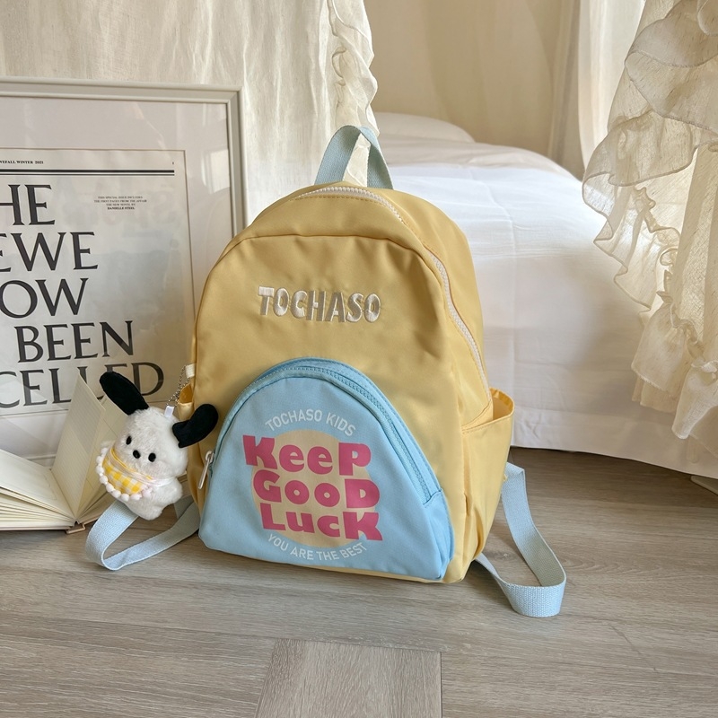 Unisex detská taška na chrbát z Oxford materiálu, s ramennými popruhmi s vzduchovým vankúšom — pre základnú školu, vzor písmen