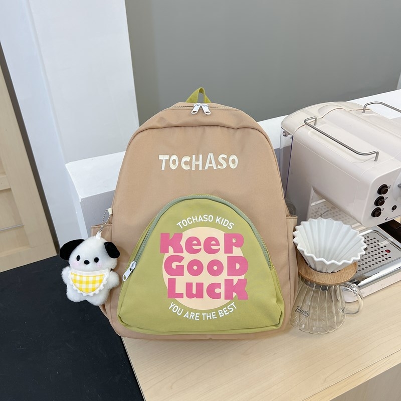 Unisex detská taška na chrbát z Oxford materiálu, s ramennými popruhmi s vzduchovým vankúšom — pre základnú školu, vzor písmen