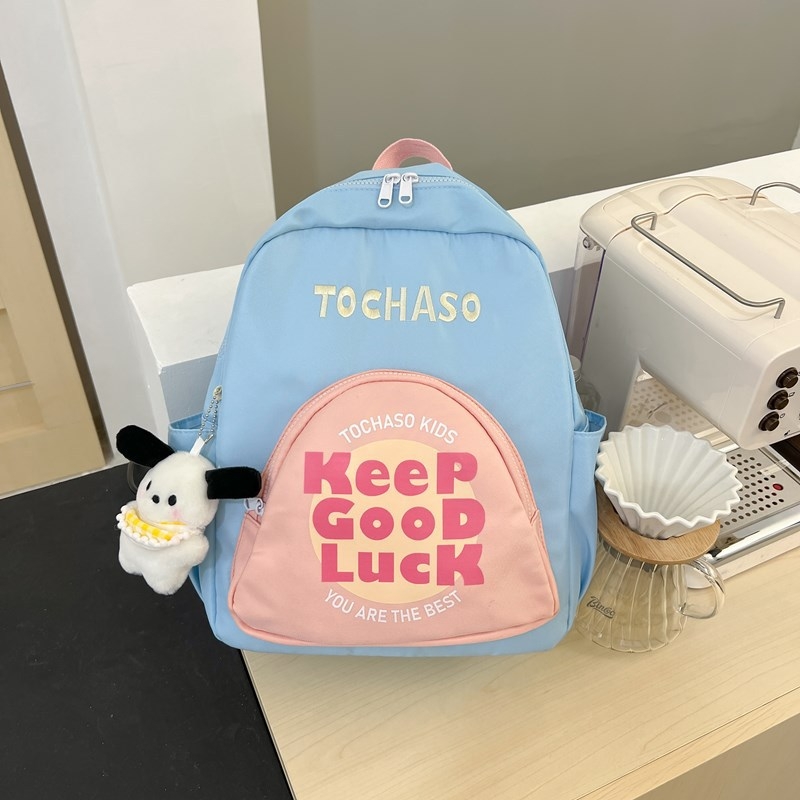 Unisex detská taška na chrbát z Oxford materiálu, s ramennými popruhmi s vzduchovým vankúšom — pre základnú školu, vzor písmen