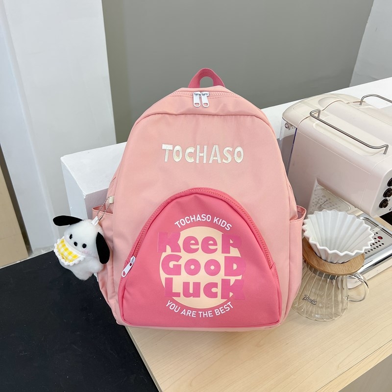 Unisex detská taška na chrbát z Oxford materiálu, s ramennými popruhmi s vzduchovým vankúšom — pre základnú školu, vzor písmen