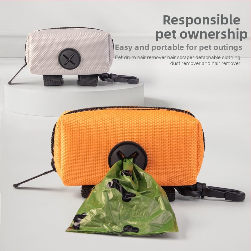 Geantă de depozitare pentru pungile de gunoi ale animalelor de companie, poliester, model: Solid, duritate medie spre moale