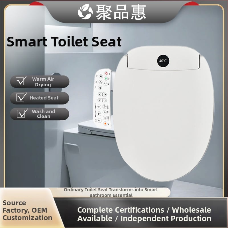 Inteligentný kryt na WC s konštantnou teplotou vykurovania, sterilizáciou, automatickým čistením a sušením; diaľkové ovládanie; model 0120