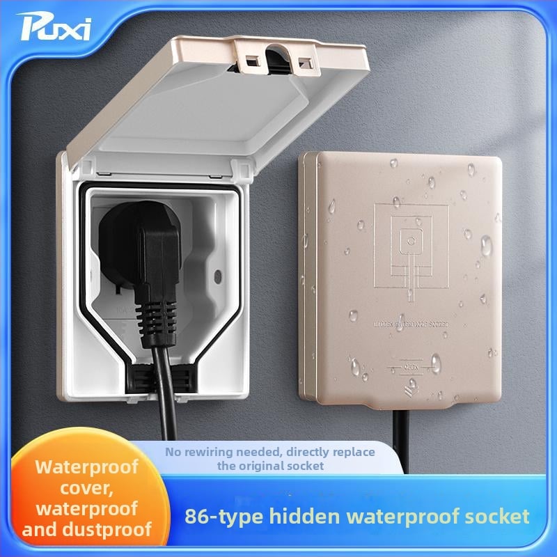 Τύπος 86 Μπάνιο Έξυπνο Πρίζα Τουαλέτας - Αδιάβροχο Κάλυμμα, Ενσωματωμένο, Τοίχος, 10A, 220V, Φωσφορικός Μπρούνζος, CCC