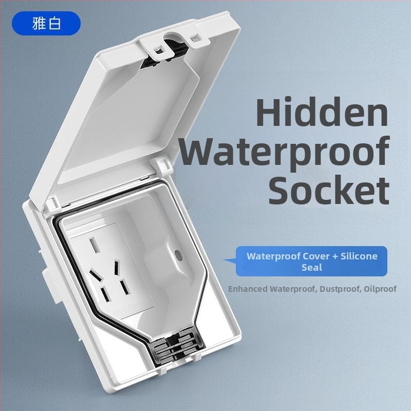 Τύπος 86 Μπάνιο Έξυπνο Πρίζα Τουαλέτας - Αδιάβροχο Κάλυμμα, Ενσωματωμένο, Τοίχος, 10A, 220V, Φωσφορικός Μπρούνζος, CCC