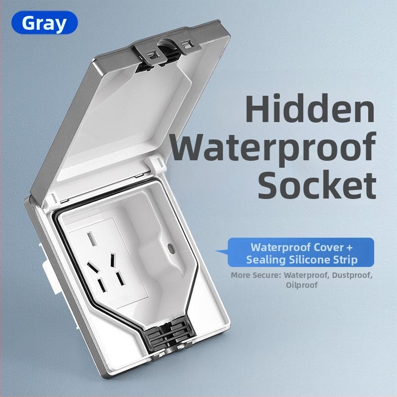 Τύπος 86 Μπάνιο Έξυπνο Πρίζα Τουαλέτας - Αδιάβροχο Κάλυμμα, Ενσωματωμένο, Τοίχος, 10A, 220V, Φωσφορικός Μπρούνζος, CCC