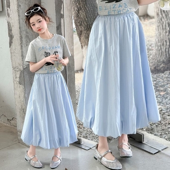 Dječja suknja A-kroja, 100% poliester, podstava 91–99% poliester, ljetni stil, mekan materijal, za djevojčice starije od 8 godina