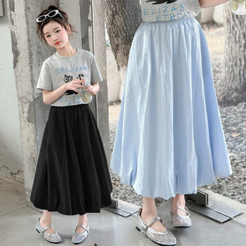 Dječja suknja A-kroja, 100% poliester, podstava 91–99% poliester, ljetni stil, mekan materijal, za djevojčice starije od 8 godina