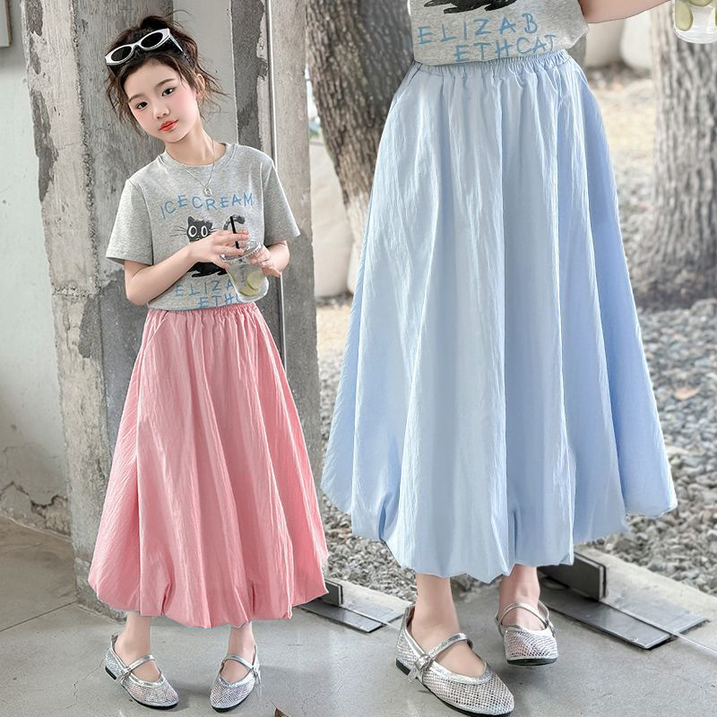 Dječja suknja A-kroja, 100% poliester, podstava 91–99% poliester, ljetni stil, mekan materijal, za djevojčice starije od 8 godina