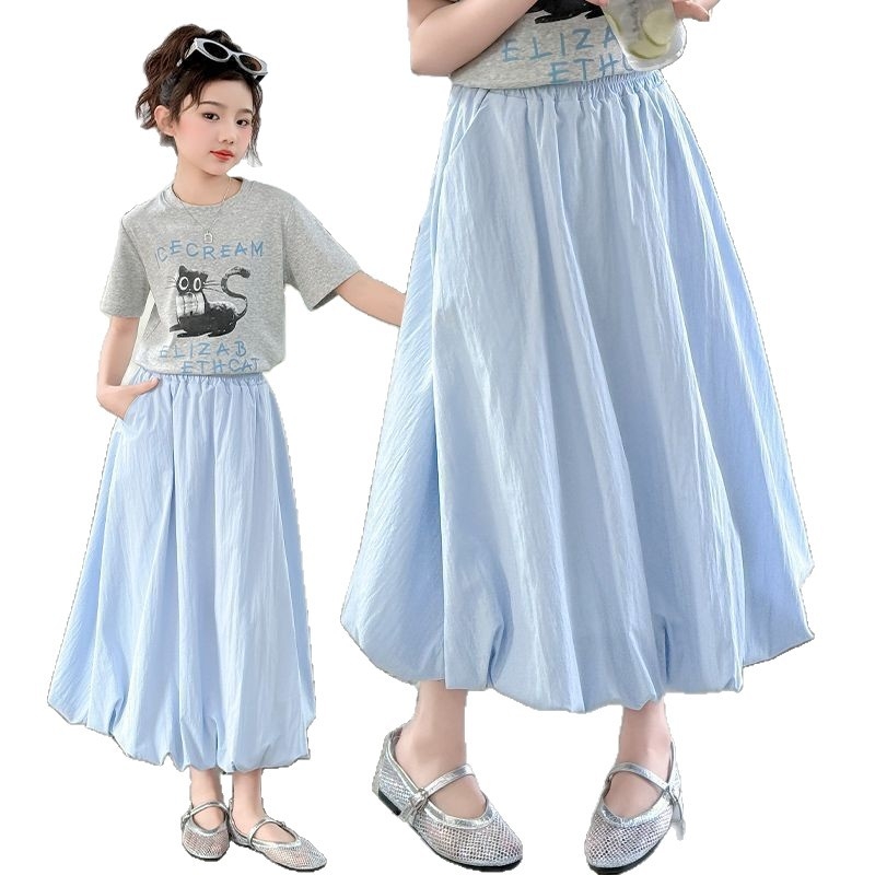 Dječja suknja A-kroja, 100% poliester, podstava 91–99% poliester, ljetni stil, mekan materijal, za djevojčice starije od 8 godina