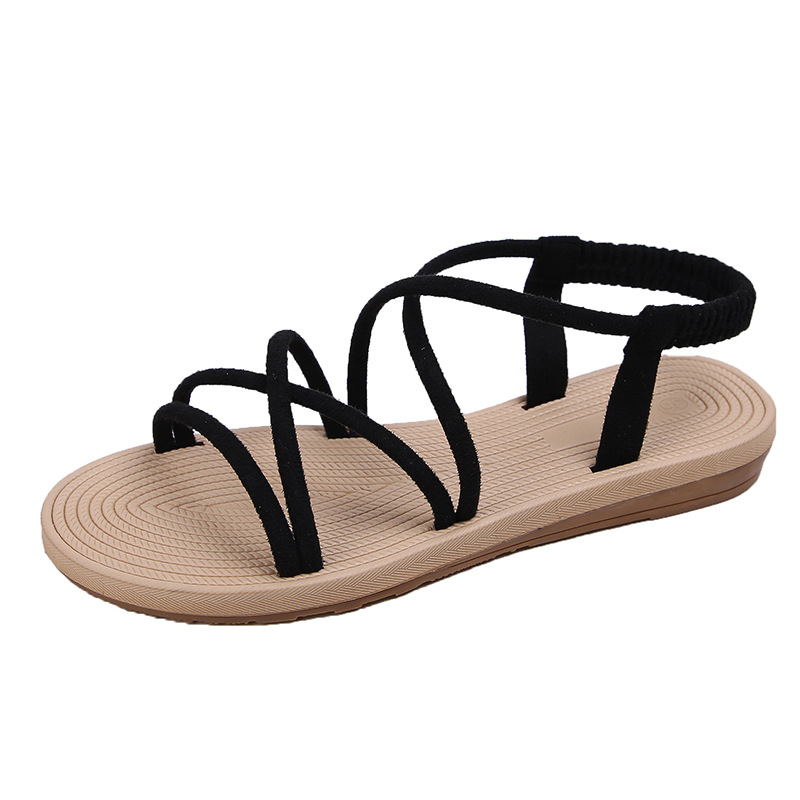 Casual sandale s PU gornjim dijelom, gumom potplatom, okrugli vrh, ležerni stil, udoban unutarnji materijal
