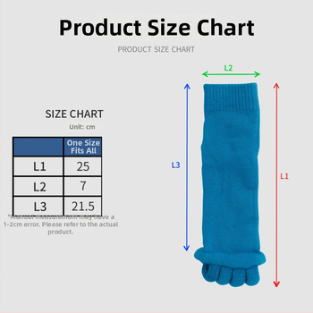 Чорапи за йога с пет пръсти - до средата на прасеца, разделени пръсти и открит пръст, попиване на пот, полиестерово влакно (70-80%)