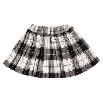 Djevojačka plisirana suknja s naramenicama, viskozni materijal, mrežasti uzorak, proljeće