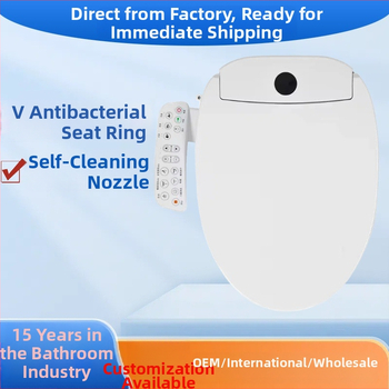 Έξυπνο κάλυμμα λεκάνης τουαλέτας με άμεση θέρμανση, αυτόματο στέγνωμα, πλύση bidet με αυτοκαθαριζόμενο ακροφύσιο, τηλεχειριστήριο, ρυθμιζόμενη απόσταση οπών 13–20 cm