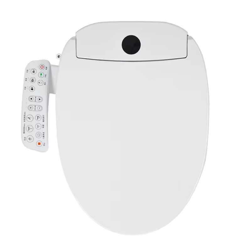 Έξυπνο κάλυμμα λεκάνης τουαλέτας με άμεση θέρμανση, αυτόματο στέγνωμα, πλύση bidet με αυτοκαθαριζόμενο ακροφύσιο, τηλεχειριστήριο, ρυθμιζόμενη απόσταση οπών 13–20 cm