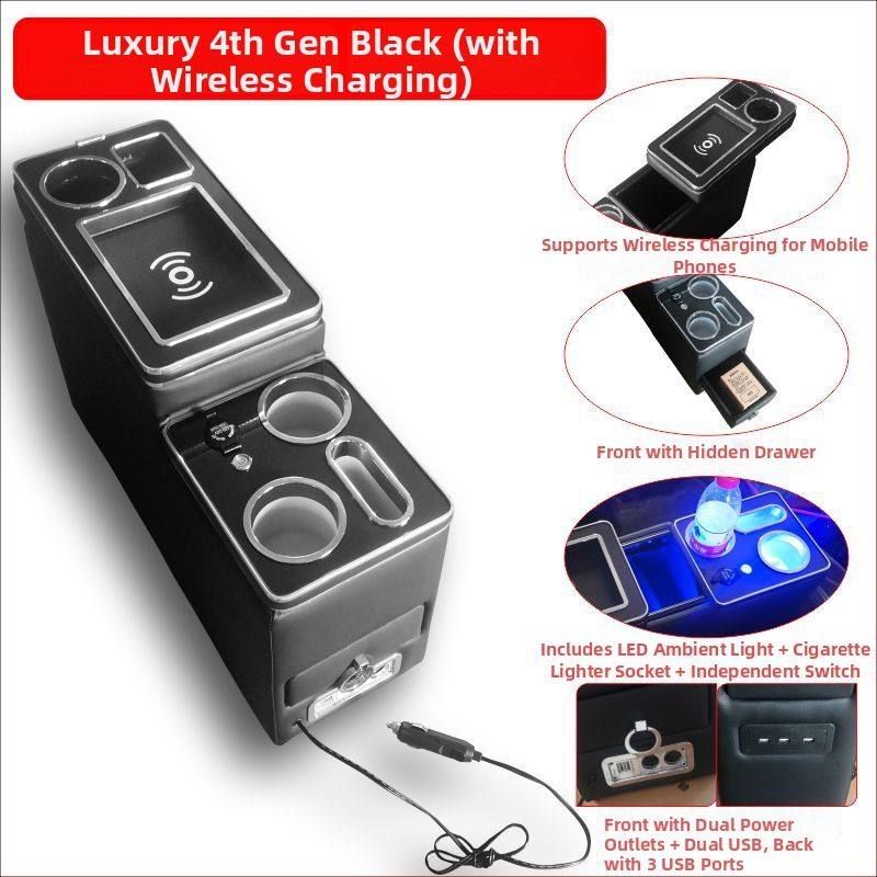 Boxă de depozitare pentru cotieră pentru vehicule comerciale — Luo Lin, TYXFSX001, 5 kg, pentru o gamă variată de vehicule comerciale, personalizare disponibilă