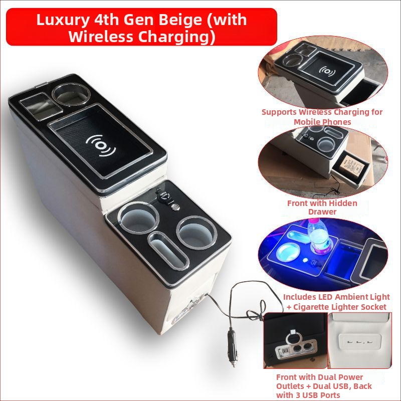 Boxă de depozitare pentru cotieră pentru vehicule comerciale — Luo Lin, TYXFSX001, 5 kg, pentru o gamă variată de vehicule comerciale, personalizare disponibilă