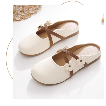 Baotou plosnate mule papuče, gornji dio: druga sloja kože, đon: guma, unutarnji materijal: koža, stil: ležeran, značajke: prozračne, lagane, otporne na habanje