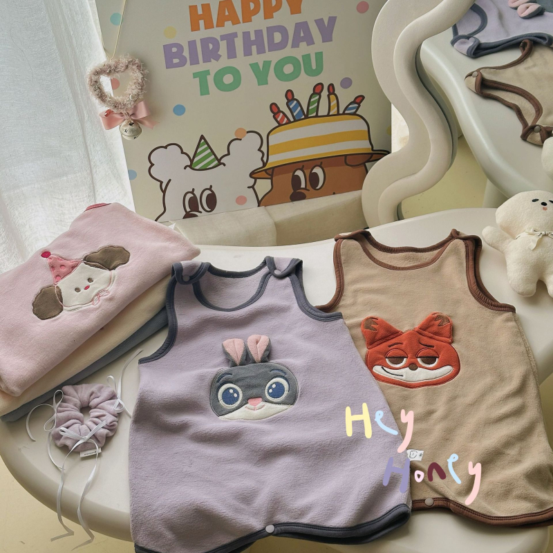 Παιδικός υπνόσακος χωρίς μανίκια, γιλέκα στιλ, ένα κομμάτι οικιακό ρούχο για φθινόπωρο/χειμώνα, Πολυεστέρας, Κορεατικό στυλ