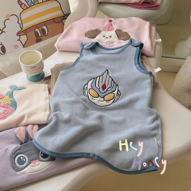 Παιδικός υπνόσακος χωρίς μανίκια, γιλέκα στιλ, ένα κομμάτι οικιακό ρούχο για φθινόπωρο/χειμώνα, Πολυεστέρας, Κορεατικό στυλ