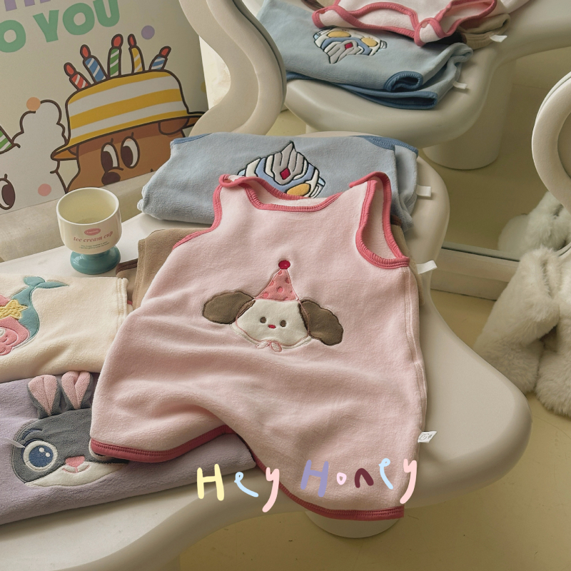 Παιδικός υπνόσακος χωρίς μανίκια, γιλέκα στιλ, ένα κομμάτι οικιακό ρούχο για φθινόπωρο/χειμώνα, Πολυεστέρας, Κορεατικό στυλ