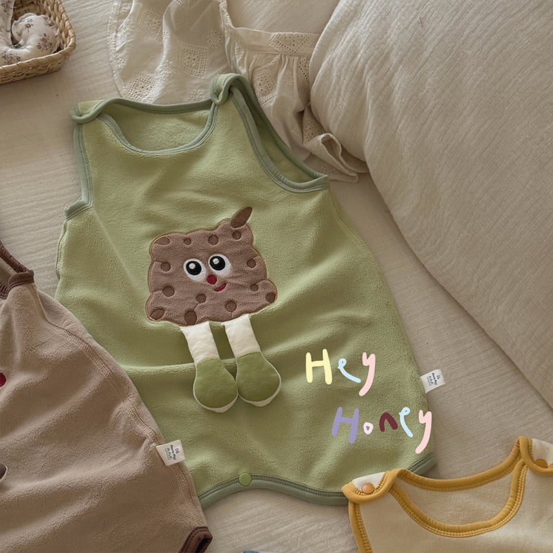 Παιδικός υπνόσακος χωρίς μανίκια, γιλέκα στιλ, ένα κομμάτι οικιακό ρούχο για φθινόπωρο/χειμώνα, Πολυεστέρας, Κορεατικό στυλ