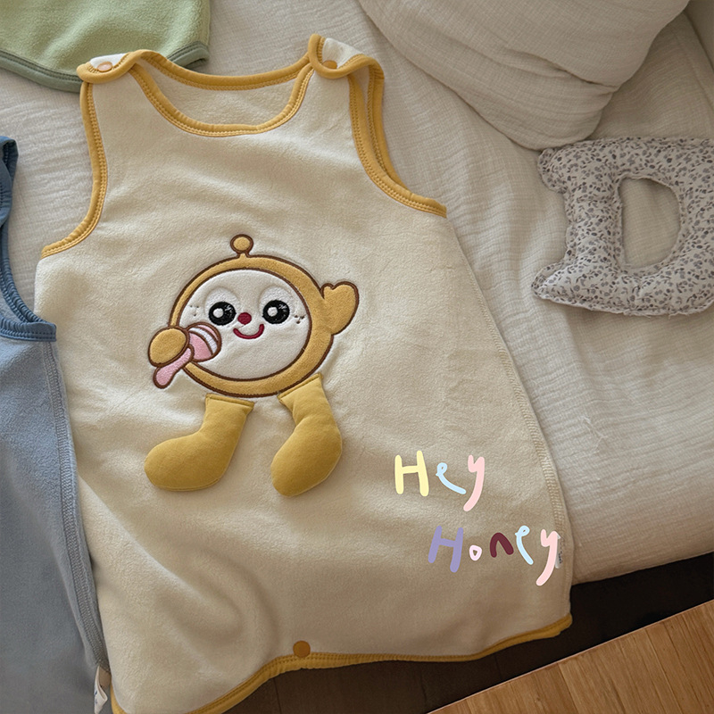 Παιδικός υπνόσακος χωρίς μανίκια, γιλέκα στιλ, ένα κομμάτι οικιακό ρούχο για φθινόπωρο/χειμώνα, Πολυεστέρας, Κορεατικό στυλ