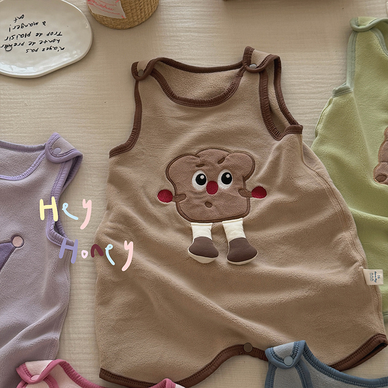 Παιδικός υπνόσακος χωρίς μανίκια, γιλέκα στιλ, ένα κομμάτι οικιακό ρούχο για φθινόπωρο/χειμώνα, Πολυεστέρας, Κορεατικό στυλ