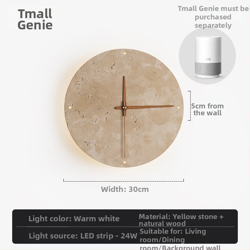 Λαμπτήρας τοίχου με μαρμάρινο σκίαστρο και σώμα, LED πηγή φωτός, μοντέρνο μινιμαλιστικό στυλ, συμβατός με Mijia Smart και TmallGenie