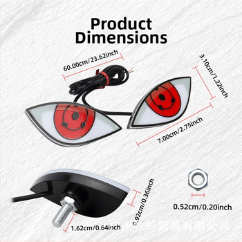 LED zadné svetlo - Diabolské oko a Oko orla, DRL176/DRL177, 12V, Univerzálne pre motocykle