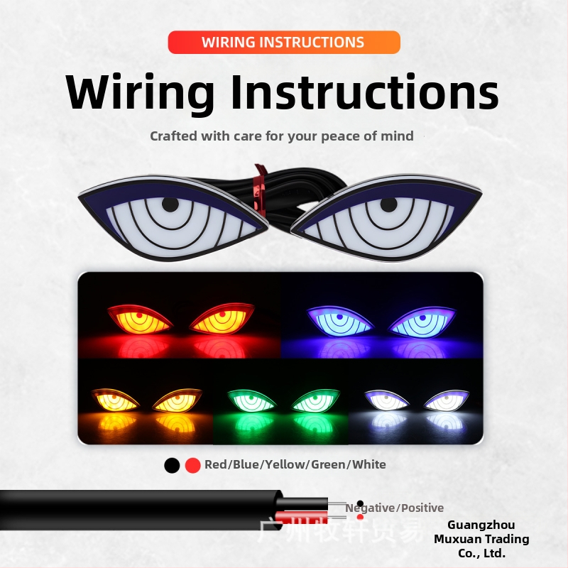 LED zadné svetlo - Diabolské oko a Oko orla, DRL176/DRL177, 12V, Univerzálne pre motocykle