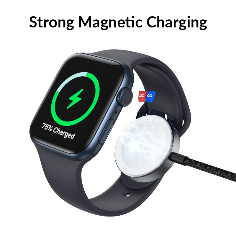 DIALLO Mágneses vezeték nélküli gyors töltésű kábel Apple Watch-hoz