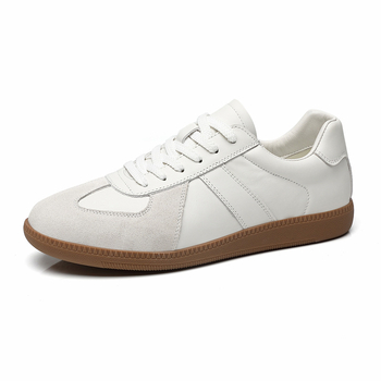 Muške tenisice od kože prvog sloja, korejskog stila retro casual, vezanje šnurkama, gumeni đon