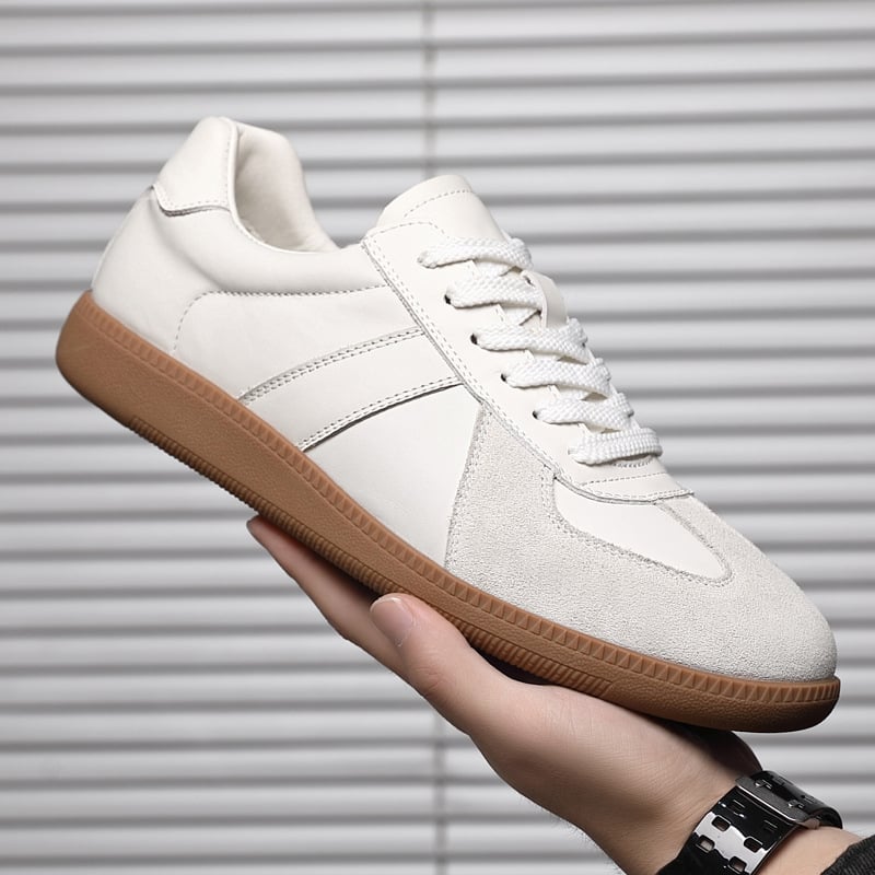 Muške tenisice od kože prvog sloja, korejskog stila retro casual, vezanje šnurkama, gumeni đon