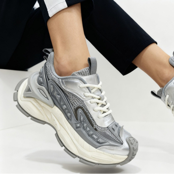 Unisex retro sportske tenisice s mrežastim gornjim dijelom, đon od gume i TPU-a, vezanje na šnure, zaobljeni vrh