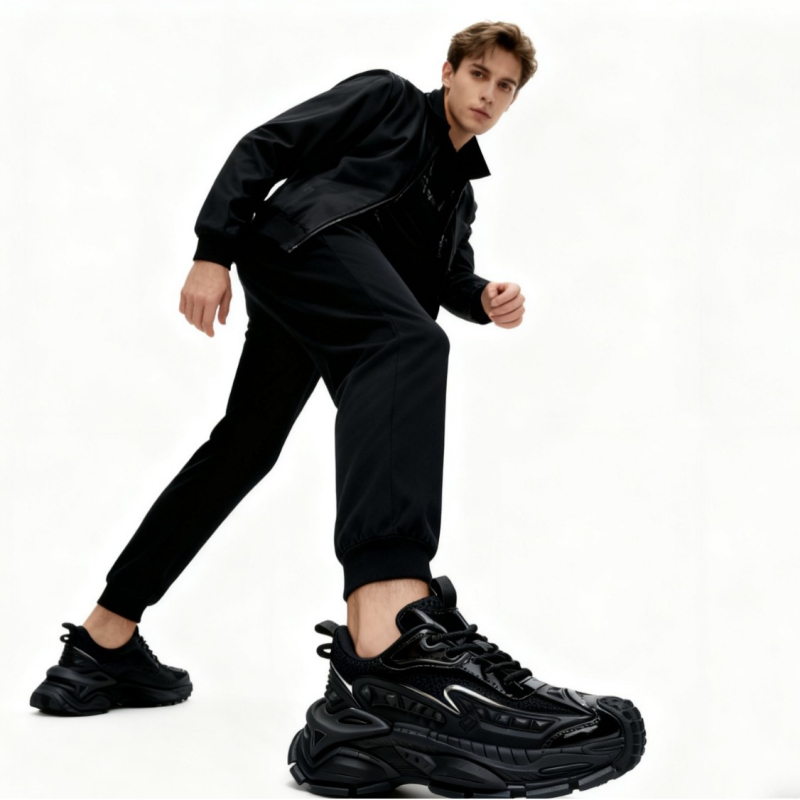 Unisex retro sportske tenisice s mrežastim gornjim dijelom, đon od gume i TPU-a, vezanje na šnure, zaobljeni vrh