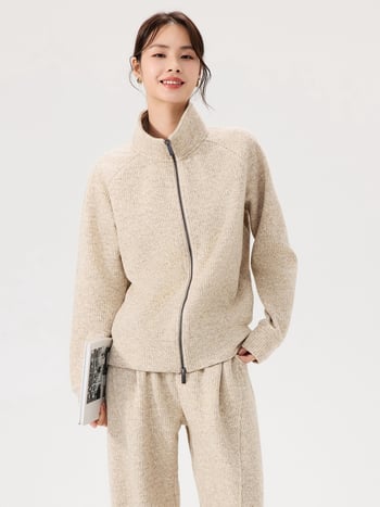 Női kardigán függőleges csíkokkal, vast anyag, laza szabás, hosszú ujjú, cipzárral záródó