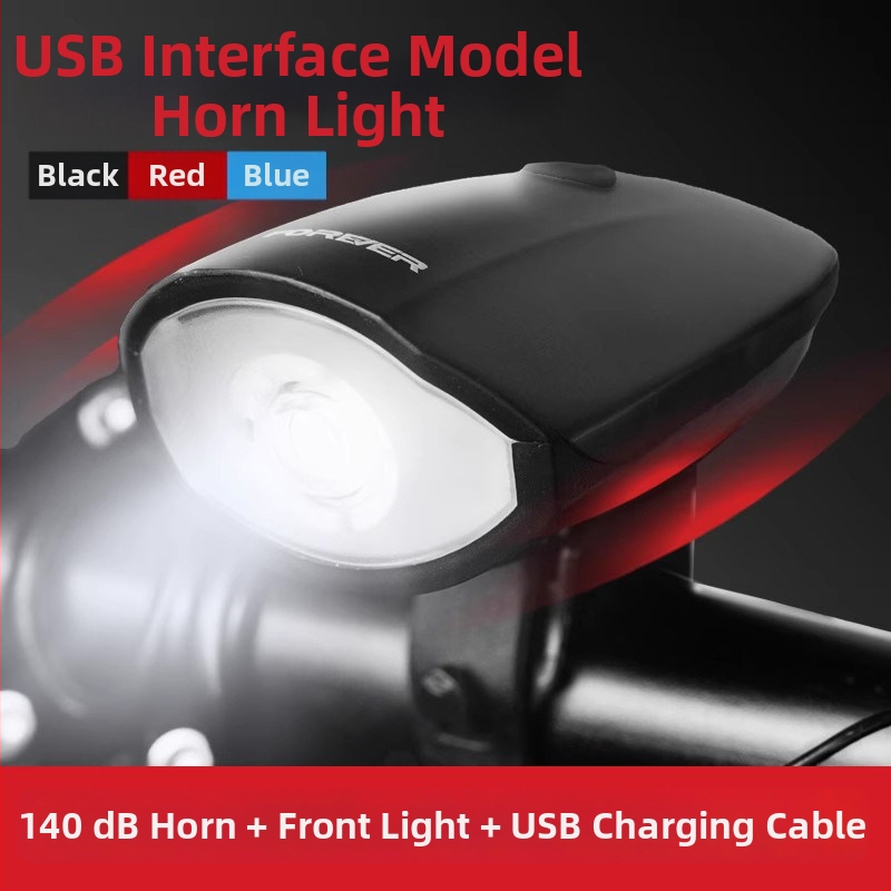 Forever első fény MTB-hez USB-C töltés, éjszakai tekeréshez, rögzítés csattal, modell 2255