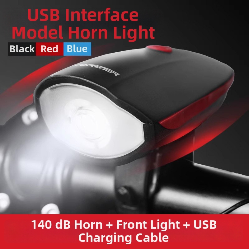 Forever első fény MTB-hez USB-C töltés, éjszakai tekeréshez, rögzítés csattal, modell 2255