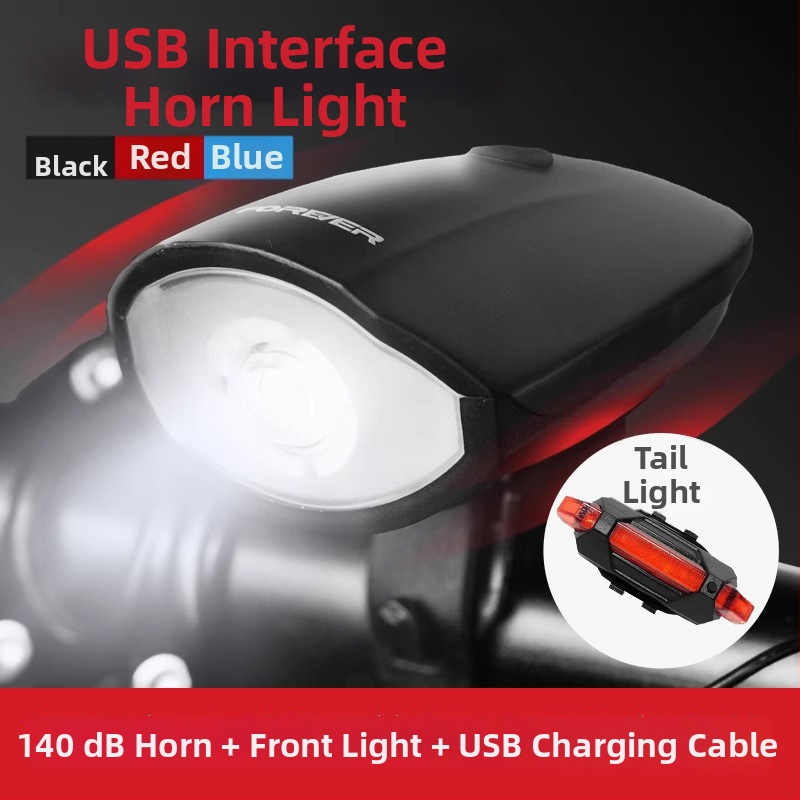 Forever első fény MTB-hez USB-C töltés, éjszakai tekeréshez, rögzítés csattal, modell 2255