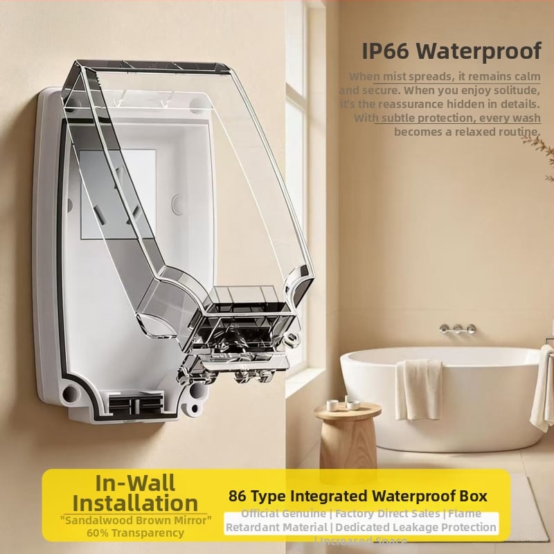 Jabra ενσωματωμένος αδιάβροχος ακροδέκτης μπάνιου με προστασία από διαρροές και σύνδεση θερμαντήρα κάθισματος τουαλέτας