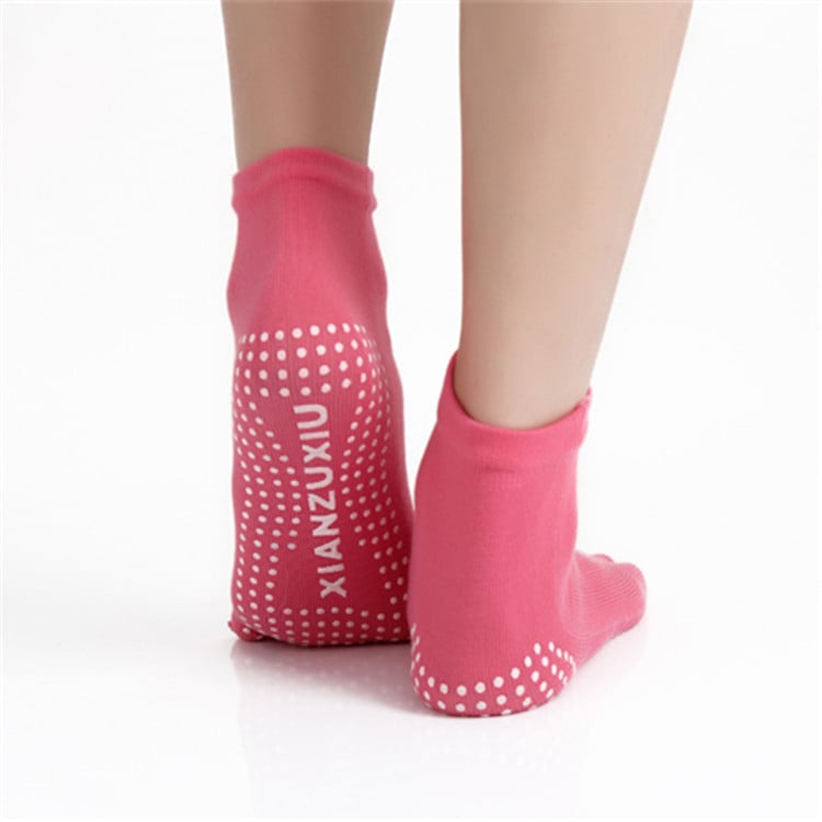 Дамски чорапи за йога с пет пръста, антихлъзгащи, попиване на пот, антифрикционни