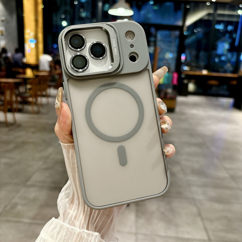 Pouzdro na iPhone s magnetickým držiakom objektívu a chladiacim filmom pre objektív – PC ochranný kryt s matným povrchom pre iPhone 11/12/13/14 Pro a Pro Max (odolný voči nárazom, anti-scratch)