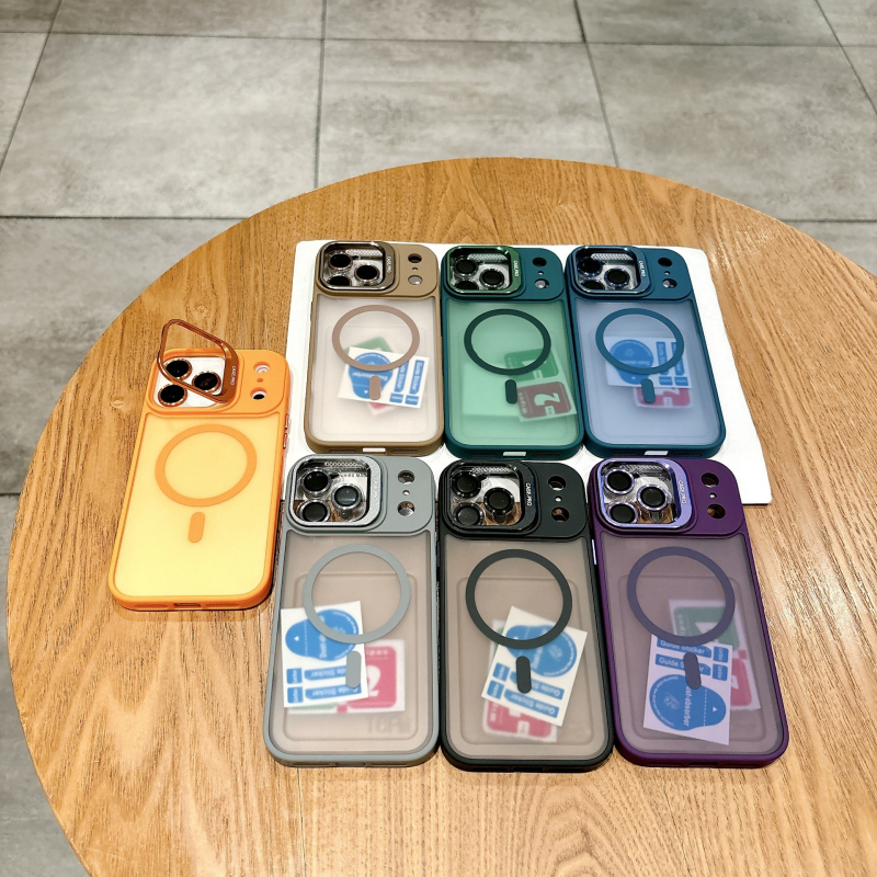 Pouzdro na iPhone s magnetickým držiakom objektívu a chladiacim filmom pre objektív – PC ochranný kryt s matným povrchom pre iPhone 11/12/13/14 Pro a Pro Max (odolný voči nárazom, anti-scratch)